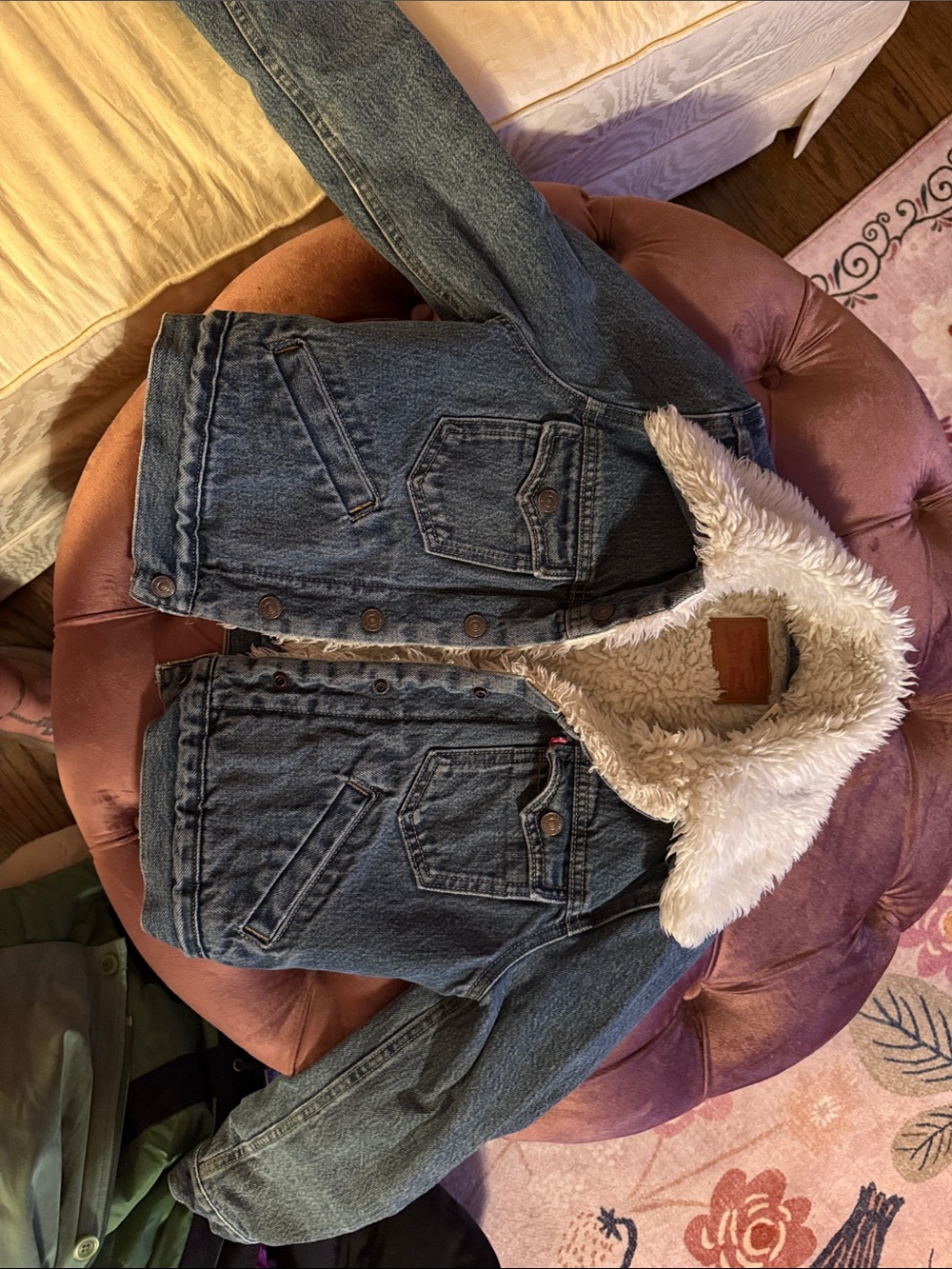 Levi's Blue Denim Sherpa-Lined Jean Jacket